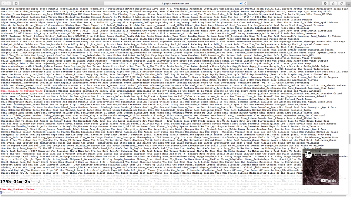 8936 chansons, playlist screenshot 2