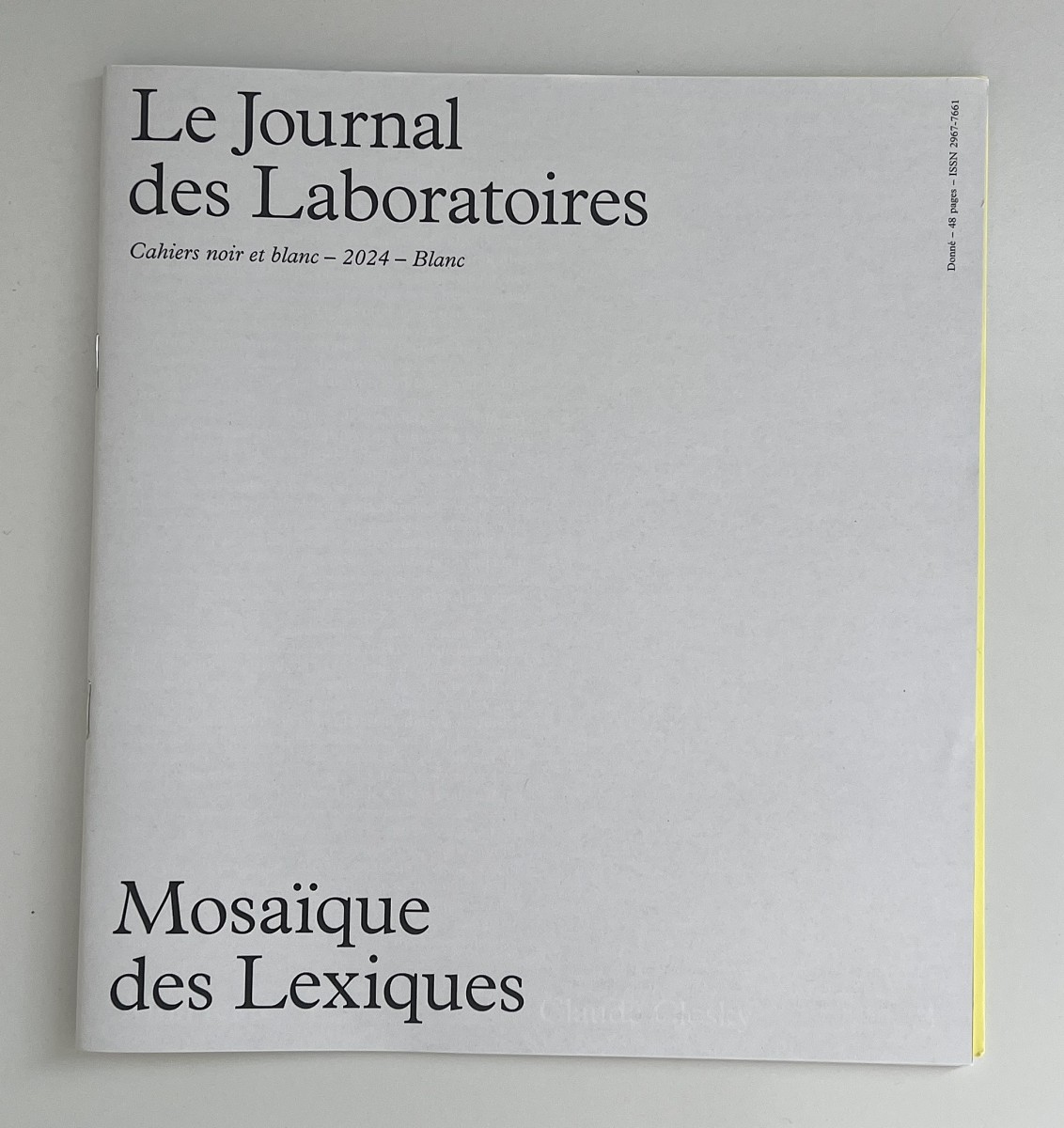"cassette" for Journal des Laboratoires d&rsquo;Aubervilliers. Image created for the "Mosa&iuml;que des Lexiques", 2024